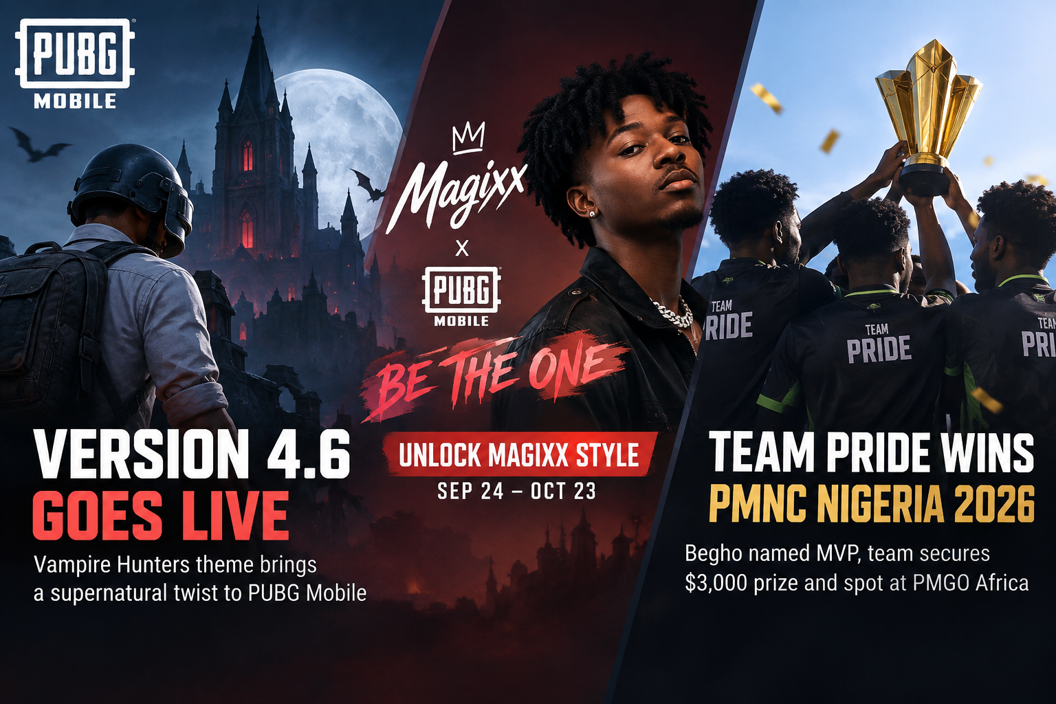 PUBG Mobile 4.6 Brings Vampire Hunters and Magixx to Nigeria