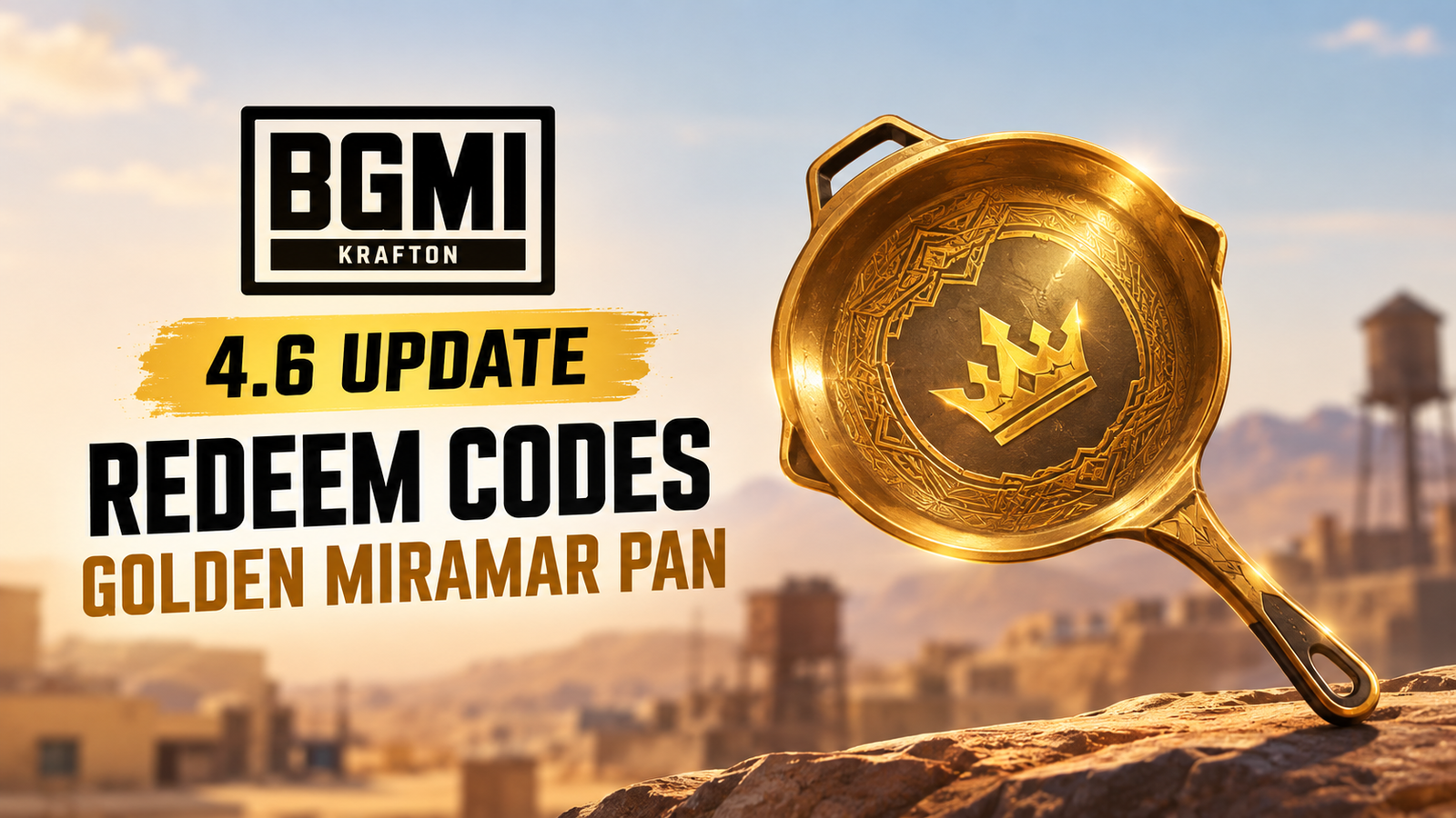 BGMI Redeem Codes Sept 23: Golden Miramar Pan Out