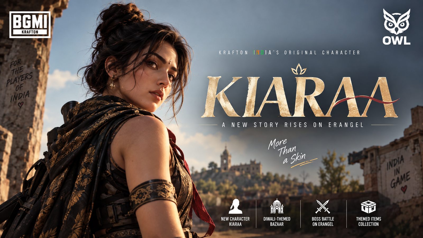 BGMI 4.6 Update: Kiaraa, India’s Own Character with Diwali Bazaar & Boss Fight, Coming October 8