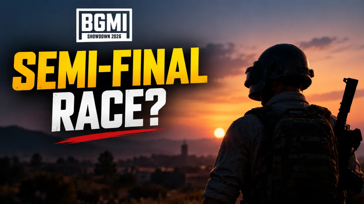 BGMI Showdown Lower Bracket Survival standings graphic showing K9 Esports on top and Mysterious4 pushing for a semi-final spot