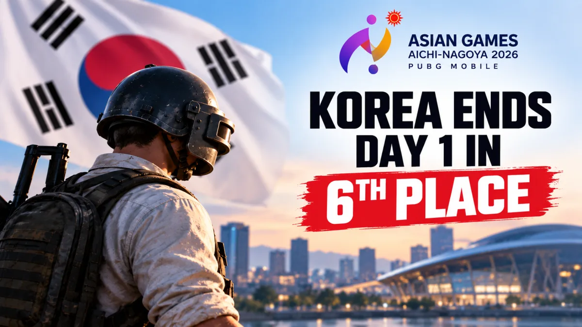 PUBG Mobile Asian Games 2026 Day 1 Korea squad fighting for medal positions