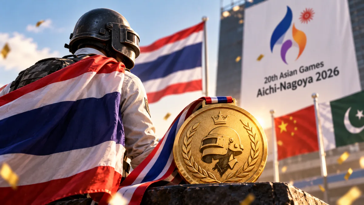 PUBG Mobile Asian Games 2026 gold medal celebration for Thailand in Aichi-Nagoya