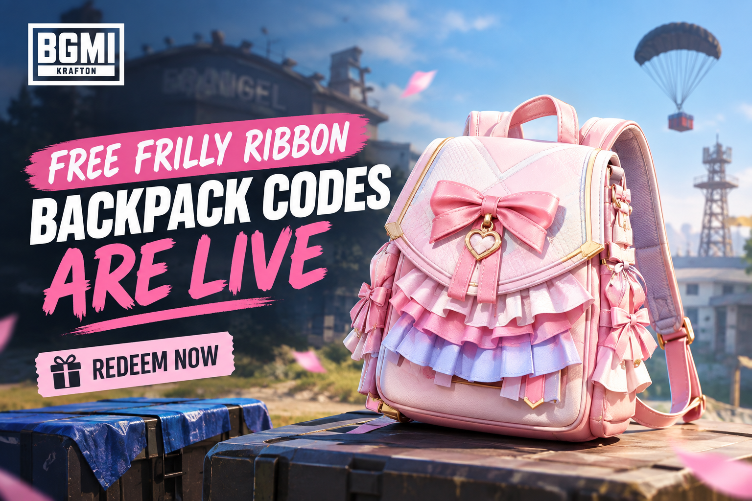 BGMI Frilly Ribbon Backpack: Free Redeem Codes Out